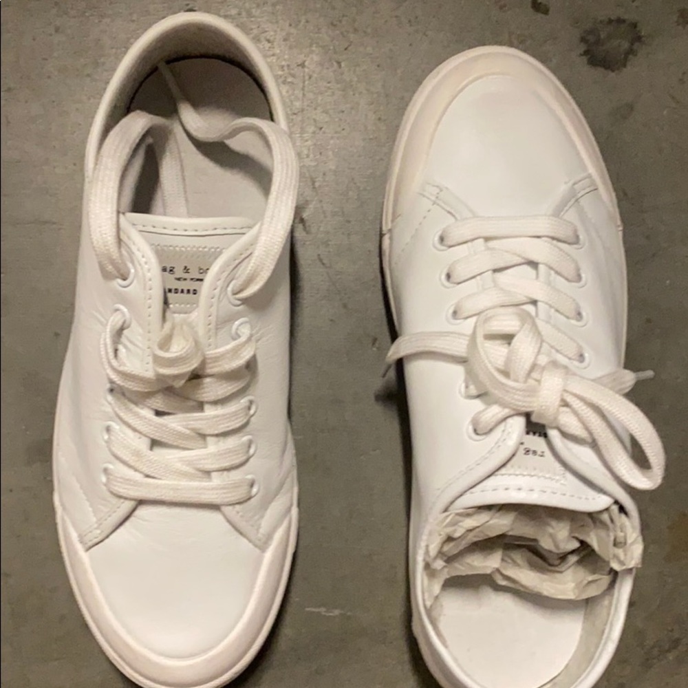 Rag & Bone Standard Issue Lace Up White Leather - Picture 5 of 12